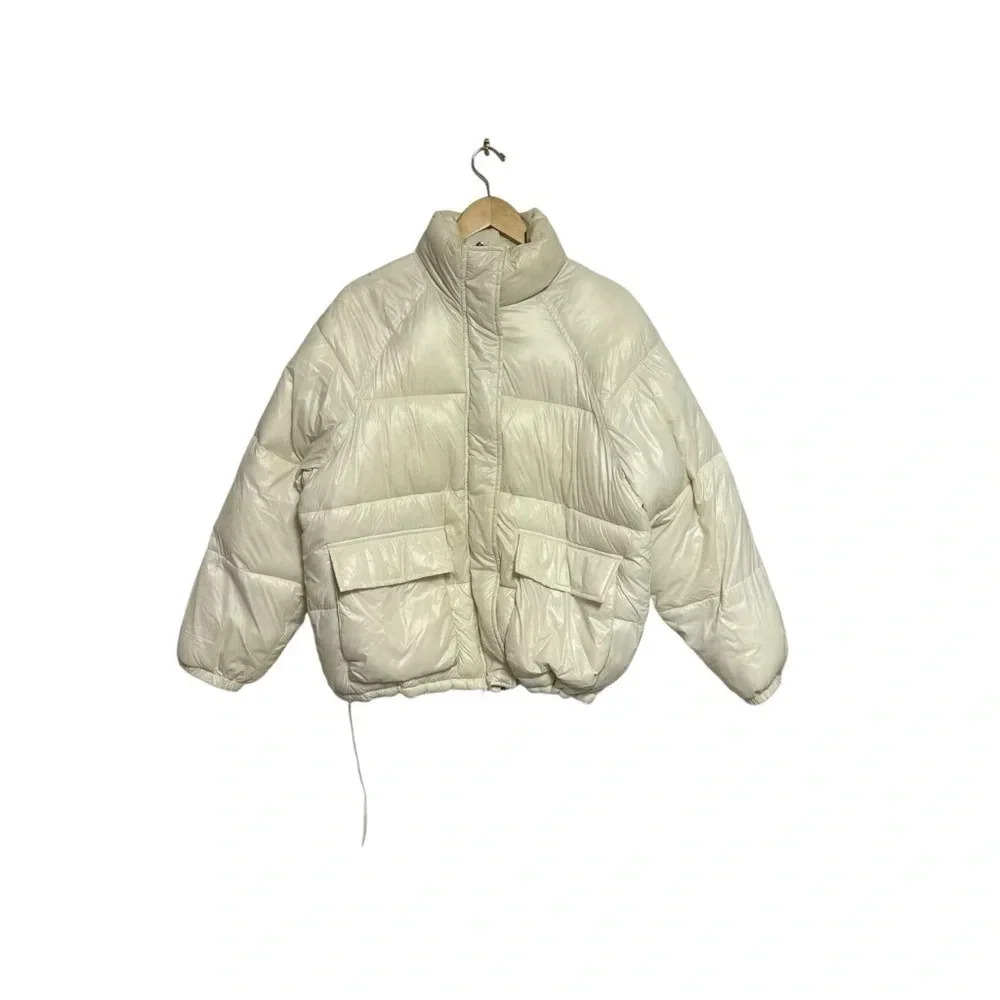 Abercrombie and Fitch Women's Oversized Utility Puffer Coat Jacket Size Medium